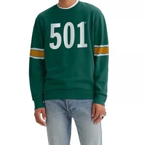 Levi's 501 Green and Gold Crewneck Sweater